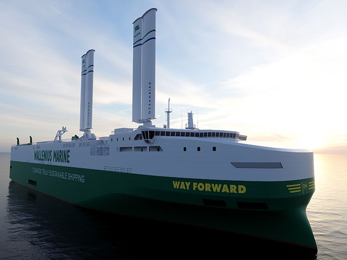 Oceanbird implementará novedosas alas rígidas en el portacoches Way Forward para 2027